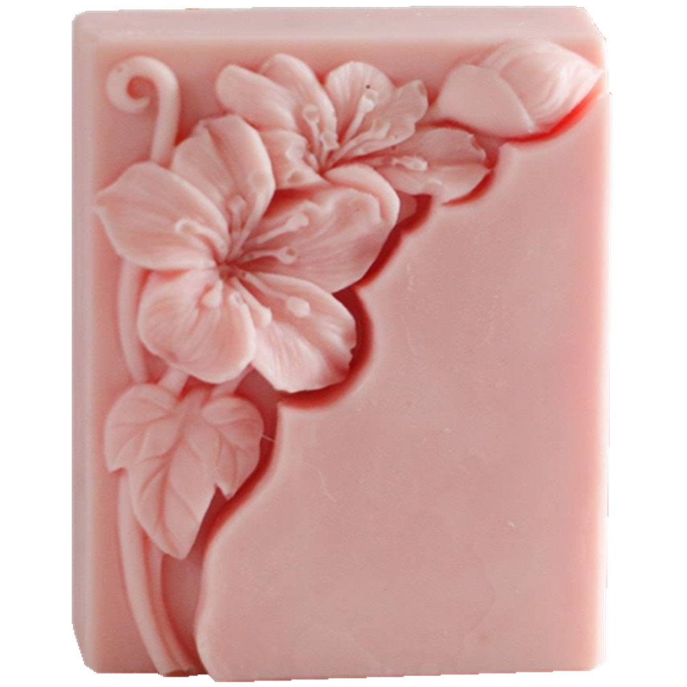 Soap Making Cold Process - Molde de sabão floral bonito retângulo