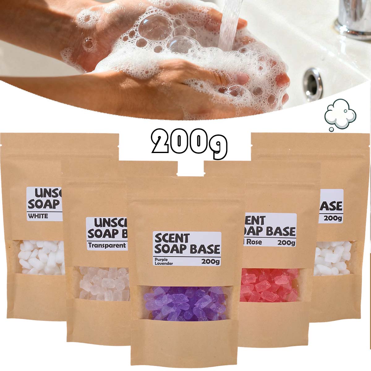 Soap Making Supplies Wholesale - 200g base de sabão perfumado glicerina