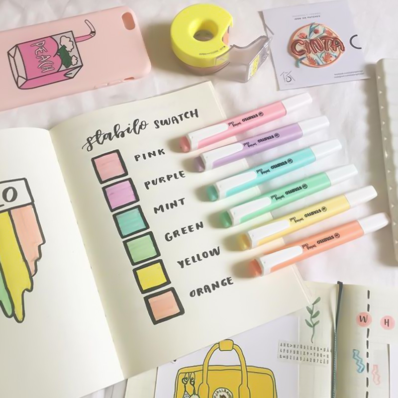 6 Pcs STABILO Highlighter 275  - Stabilo Marker Swing Cool avaliação e preço